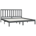 vidaXL Estructura de cama madera maciza gris Super King 180x200 cm