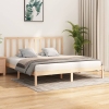 Estructura de cama sin colchón madera maciza de pino 200x200 cm