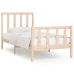 Estructura de cama madera maciza 90x190 cm