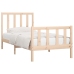 Estructura de cama madera maciza 90x190 cm