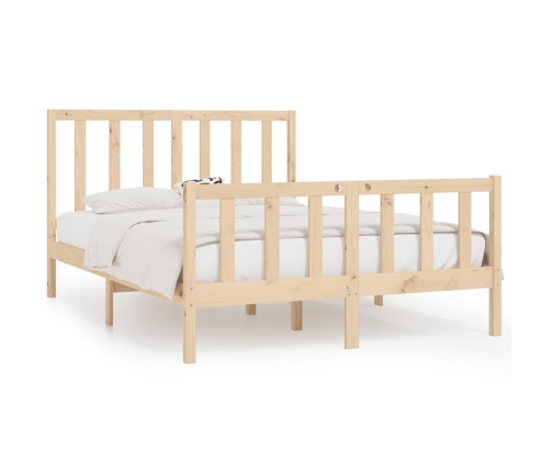 Estructura de cama madera maciza 120x190 cm