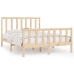 Estructura de cama madera maciza 120x190 cm