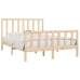 Estructura de cama madera maciza 120x190 cm