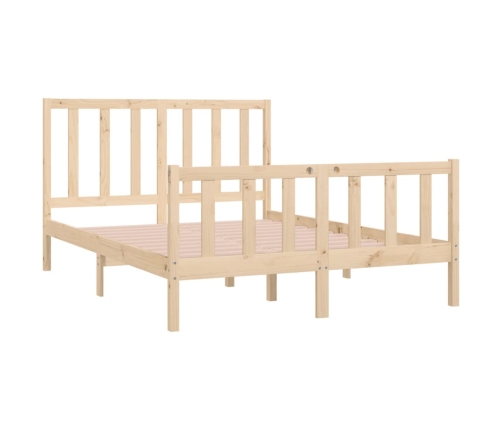 Estructura de cama madera maciza 120x190 cm