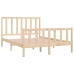 Estructura de cama madera maciza 120x190 cm