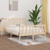 Estructura de cama madera maciza 120x190 cm