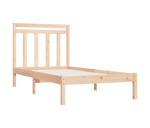 Estructura de cama madera maciza 75x190 cm