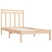 Estructura de cama madera maciza 75x190 cm