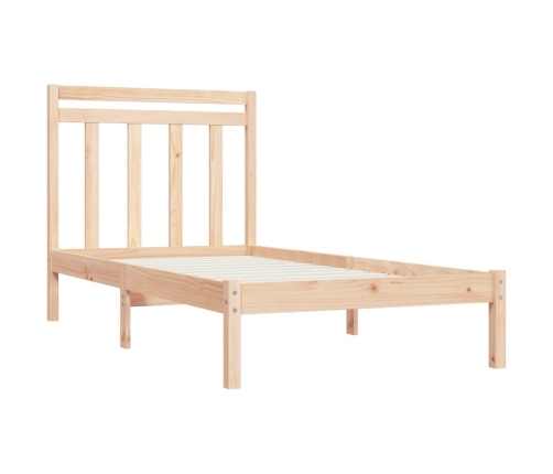 Estructura de cama madera maciza 90x190 cm