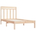 Estructura de cama madera maciza 90x190 cm