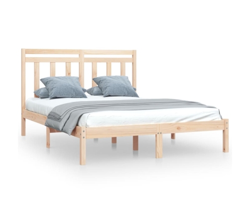 Estructura de cama madera maciza 120x190 cm