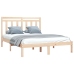 Estructura de cama madera maciza de pino 140x190 cm