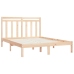 Estructura de cama madera maciza de pino 140x190 cm