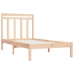 Estructura de cama madera maciza 100x200 cm