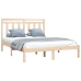 Estructura de cama madera maciza 150x200 cm