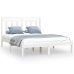 Estructura de cama madera maciza blanca King Size 150x200 cm