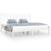 Estructura de cama madera maciza blanco Supe King 180x200 cm