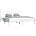 Estructura de cama madera maciza blanco Supe King 180x200 cm