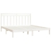 Estructura de cama madera maciza blanco Supe King 180x200 cm