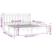 Estructura de cama madera maciza blanco Supe King 180x200 cm