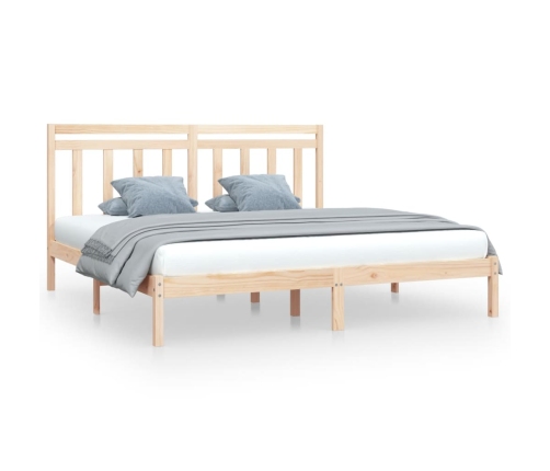 Estructura de cama de madera maciza 200x200 cm