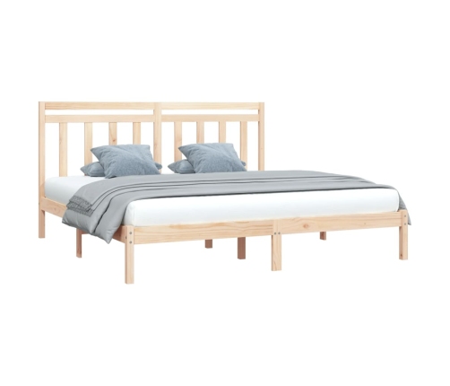 Estructura de cama de madera maciza 200x200 cm