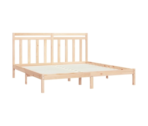 Estructura de cama de madera maciza 200x200 cm