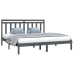 Estructura de cama de madera maciza de pino gris 200x200 cm