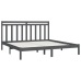 Estructura de cama de madera maciza de pino gris 200x200 cm