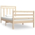 Estructura de cama madera maciza 75x190 cm