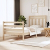 Estructura de cama madera maciza 75x190 cm