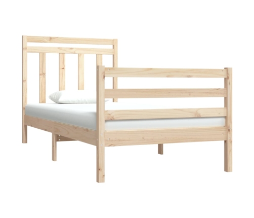 Estructura de cama madera maciza 90x190 cm