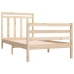 Estructura de cama madera maciza 90x190 cm