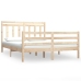 Estructura de cama madera maciza 120x190 cm