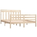 Estructura de cama madera maciza 120x190 cm