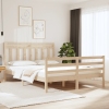 Estructura de cama de matrimonio madera maciza 135x190 cm