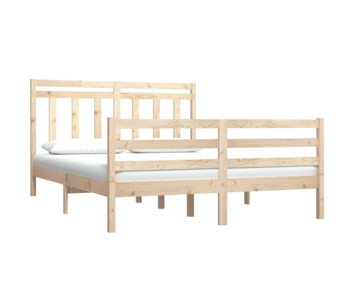 Estructura de cama madera maciza 140x200 cm