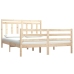 Estructura de cama madera maciza 140x200 cm