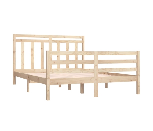 Estructura de cama madera maciza 140x200 cm