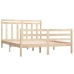 Estructura de cama madera maciza 140x200 cm