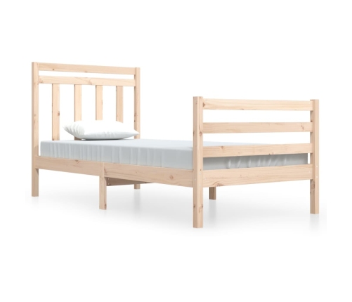 Estructura de cama madera maciza 90x200 cm