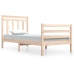Estructura de cama madera maciza 90x200 cm