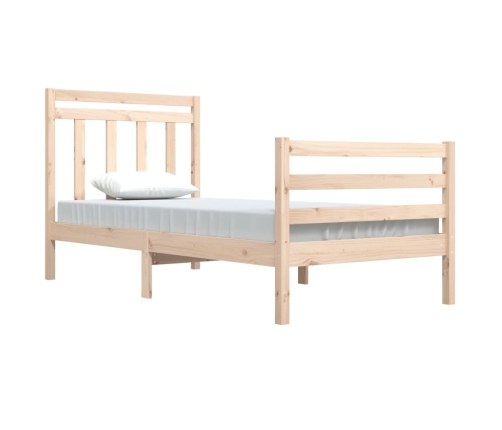 Estructura de cama madera maciza 90x200 cm