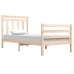 Estructura de cama madera maciza 90x200 cm