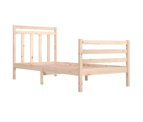 Estructura de cama madera maciza 90x200 cm