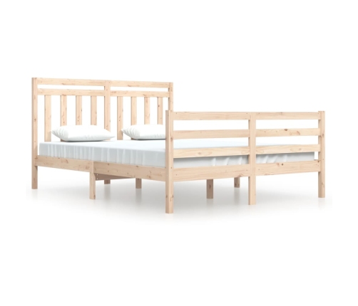 Estructura de cama madera maciza 140x200 cm