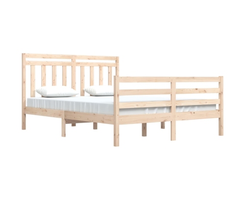 Estructura de cama madera maciza 140x200 cm