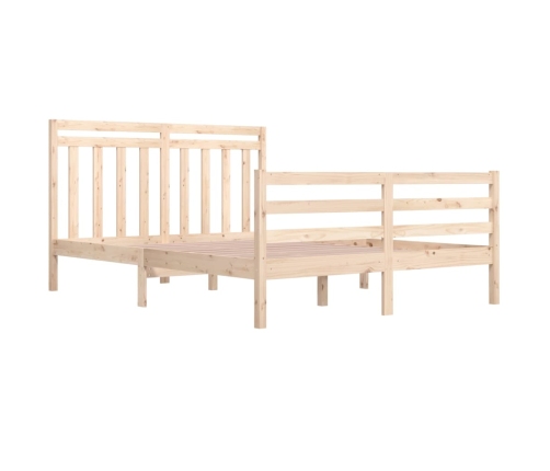 Estructura de cama madera maciza 140x200 cm