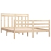 Estructura de cama madera maciza 150x200 cm