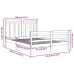 Estructura de cama madera maciza blanca King Size 150x200 cm